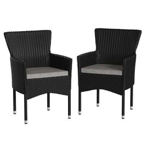 Rent to own Alamont Home - Maxim Patio Chair (set of 2) - Black/Gray