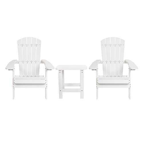 Rent to own Alamont Home - Charlestown Outdoor Rectangle Cottage Resin 3 Piece Patio Set - White