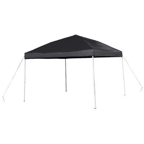 Rent to own Alamont Home - Harris 10'x10' Weather Resistant Easy Up Event Straight Leg Instant Canopy Tent - Black