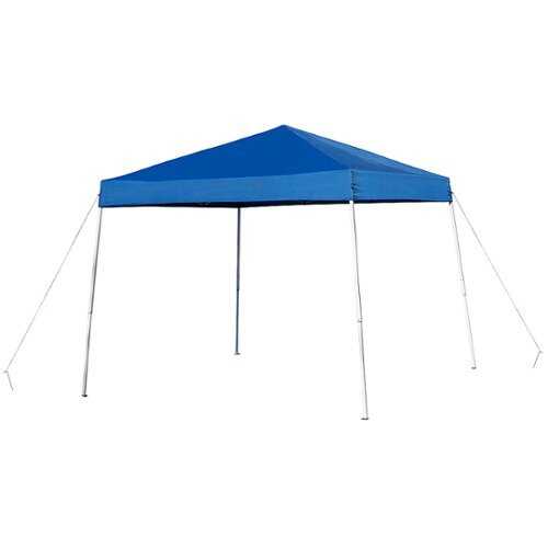 Rent to own Alamont Home - Harris 8'x8' Weather Resistant Easy Pop Up Slanted Leg Canopy Tent with Carry Bag - Blue