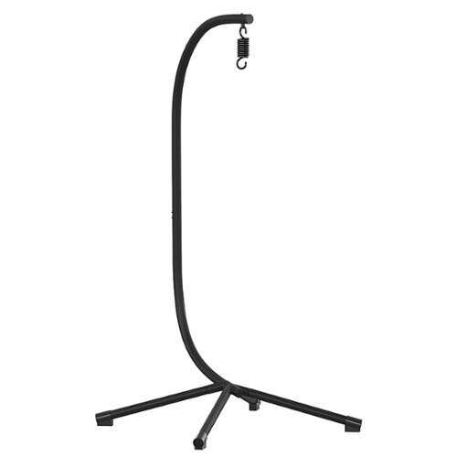 Rent to own Alamont Home - Harvo Commercial All-Weather Steel Hanging Chair C Stand with Included Hardware - Black
