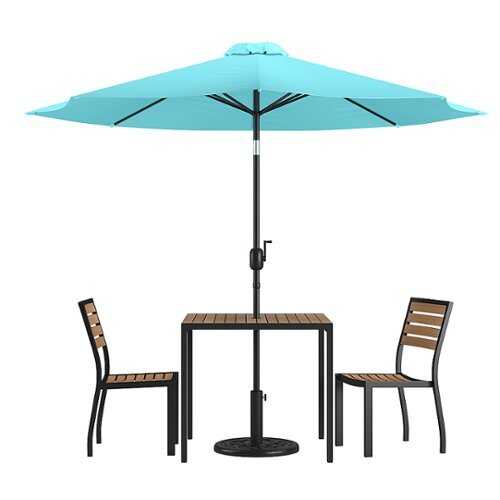 Rent to own Alamont Home - Lark Outdoor Square Modern  5 Piece Patio Set - Teal