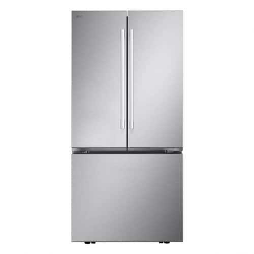 Rent to own LG - Standard Depth MAX 25.1 Cu. Ft. French Door Smart Refrigerator with Hybrid Handle - Stainless Steel