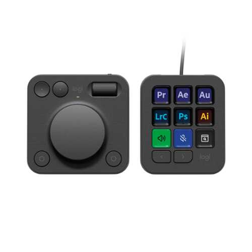 Rent to own Logitech - MX Creative Console Programmable Keypad with 9 Customizable Keys & Control Dial for Graphic Design, Video Editing, more - Graphite