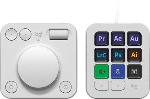 Rent to own Logitech - MX Creative Console Programmable Keypad with 9 Customizable Keys & Control Dial for Graphic Design, Video Editing, more - Pale Gray