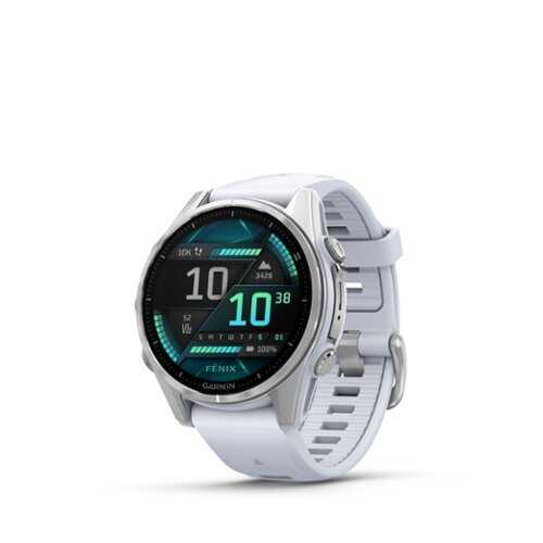 Rent to own Garmin - fēnix 8 AMOLED  GPS Smartwatch 43mm Fiber-reinforced polymer - Silver