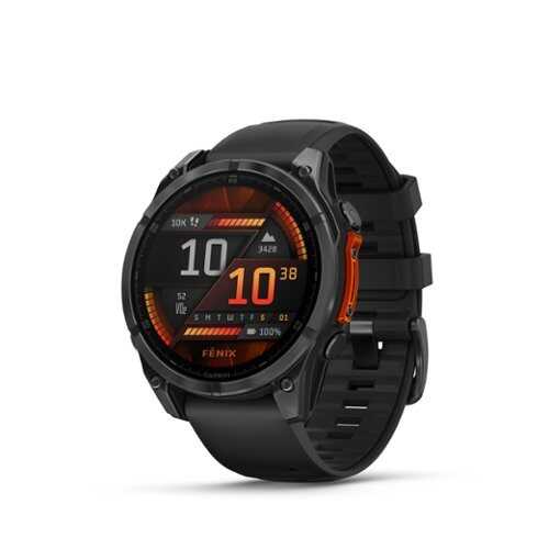 Rent to own Garmin - fēnix 8 AMOLED  GPS Smartwatch 47 mm Fiber-reinforced polymer - Slate Gray