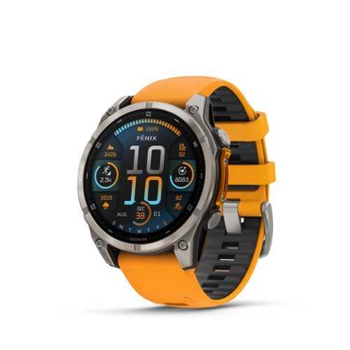 Rent to own Garmin - fēnix 8 AMOLED Sapphire GPS Smartwatch 47mm Fiber-reinforced polymer - Titanium