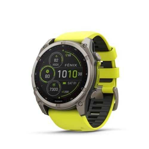 Rent to own Garmin - fēnix 8 Solar Sapphire GPS Smartwatch 51mm Fiber-reinforced polymer - Titanium