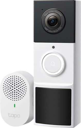 Rent to own TP-Link - Tapo Battery Smart Video Doorbell 2K 3MP with Chime - No Monthly Fees - White