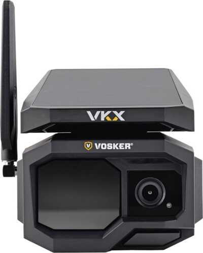 Rent to own Vosker - VKX Outdoor Solar Powered 1080p Security Camera with 4G-LTE Cellular Connectivity - Black