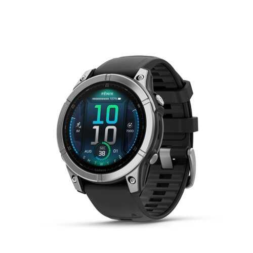 Rent to own Garmin - fēnix E GPS Smartwatch 47mm Fiber-reinforced polymer - Stainless Steel