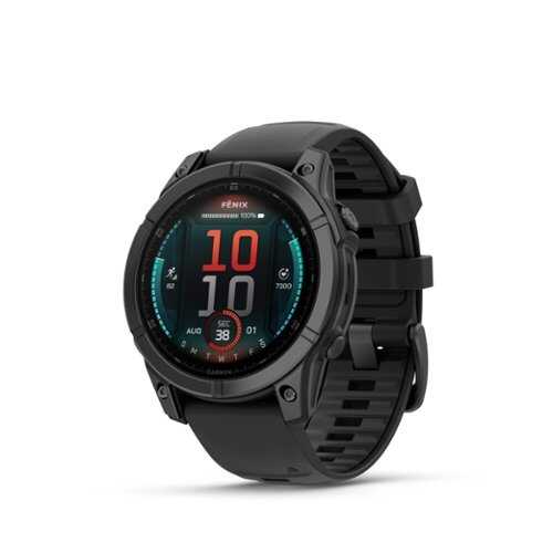 Rent to own Garmin - fēnix E GPS Smartwatch 47mm Fiber-reinforced polymer - Slate Gray Steel