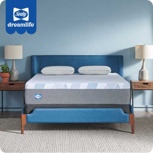 Rent to own Sealy - Sealy® Dreamlife™ 12” Hybrid Mattress-in-a-Box, Queen - White