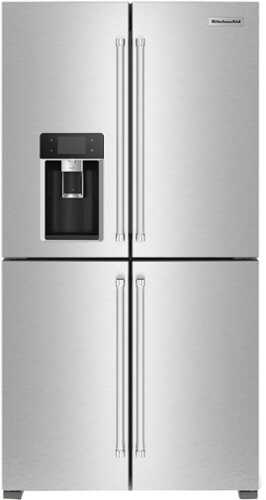 Rent to own KitchenAid - 19.4 Cu. Ft. French Door Refrigerator with Flexible Temperature Zone - Stainless Steel