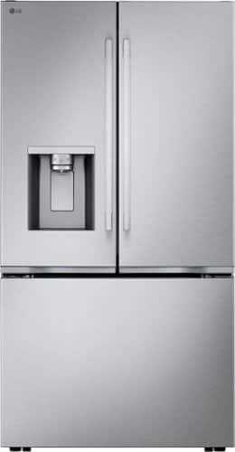 Rent to own LG - Counter-Depth MAX 23.7 Cu. Ft. French Door Smart Refrigerator with Zero Clearance - Stainless Steel