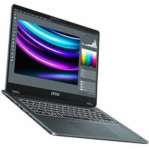 Rent to own MSI - Prestige 14 AI Evo C1M 14" Laptop - Intel Core Ultra 9 with 32GB Memory - 1 TB SSD - Stellar Gray, Gray