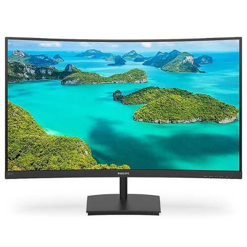 Rent to own Philips - E-Line 27" Curved FHD 75Hz AMD FreeSync Monitor (HDMI, VGA) - Textured Black