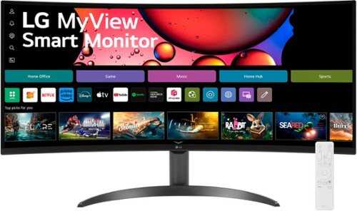 Rent to own LG - MyView 34" WQHD 100Hz 5ms Smart Monitor with HDR10 - Black - Black