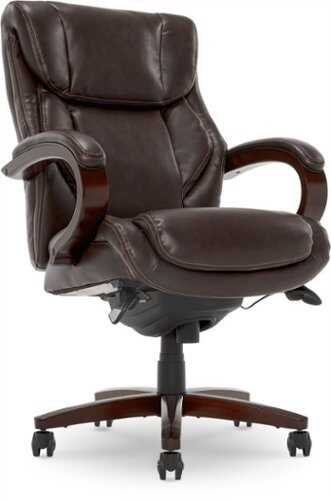 Rent to own La-Z-Boy - Bellamy Executive Office Chair - Coffee Brown - Bonded Leather