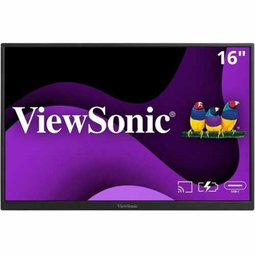 Rent to own ViewSonic - VG1656N 16'' IPS LCD 1200P Wireless Portable Monitor (USB-C) - Black