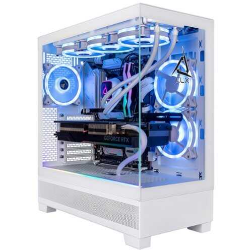 Rent to own CLX - SET Gaming Desktop - AMD Ryzen 9 9950X - 64GB DDR5 5600 Memory - GeForce RTX 4080 SUPER - 2TB NVMe M.2 SSD - White