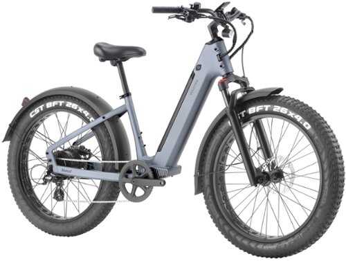 Rent to own Velotric - Nomad 1 Step-Through Fat Tire Ebike with 55 miles Max Range and 25 MPH Max Speed UL Certified - Indigo Gray