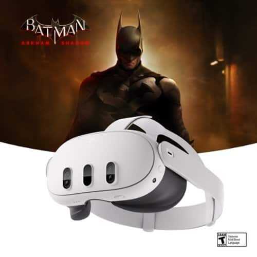 Rent to own Meta Quest 3 512GB — The Most Powerful Quest — Ultimate Mixed Reality Experiences — Get Batman: Arkham Shadow - White