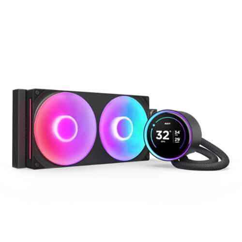 Rent to own NZXT - Kraken Elite RGB 280mm Radiator (1x Single-Frame RGB Core Fan) Liquid Cooler with 2.72" 60FPS Display and RGB Controller - Black