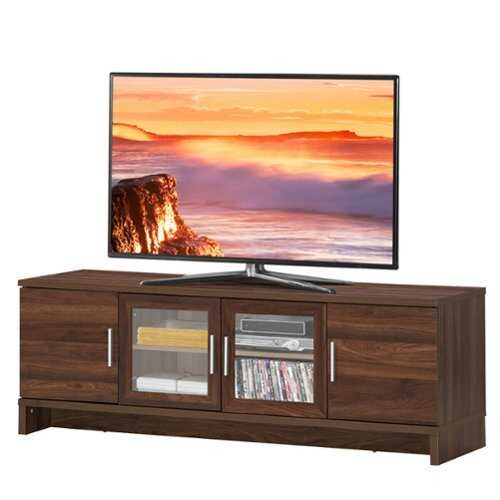 Rent to own Costway - TV Stand Media Entertainment Center for TV's up to 70'' w/ Storage Cabinet Walnut - Walnut