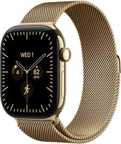 Rent to own Apple Watch Series 12 (GPS + Cellular) 46mm Titanium Case with Radiant Gold Milanese Loop - M/L - Radiant Gold - (2026)