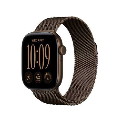 Rent to own Apple Watch Series 12 (GPS + Cellular) 42mm Aluminum Case with Dark Bronze Milanese Loop - Dark Bronze - (2026)