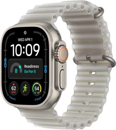 Rent to own Apple Watch Ultra 4 (GPS + Cellular) 49mm Titanium Case with Translucent Gray Ocean Band - Natural - (2026)