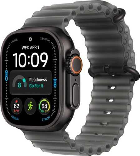 Rent to own Apple Watch Ultra 4 (GPS + Cellular) 49mm Titanium Case with Translucent Black Ocean Band - Black - (2026)