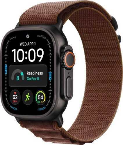 Rent to own Apple Watch Ultra 4 (GPS + Cellular) 49mm Titanium Case with Burgundy Alpine Loop - S - Black - (2026)