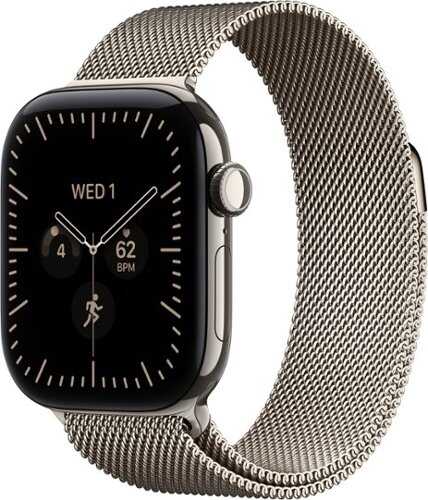 Rent to own Apple Watch Series 12 (GPS + Cellular) 42mm Titanium Case with Natural Milanese Loop - Natural (AT&T) - (2026)