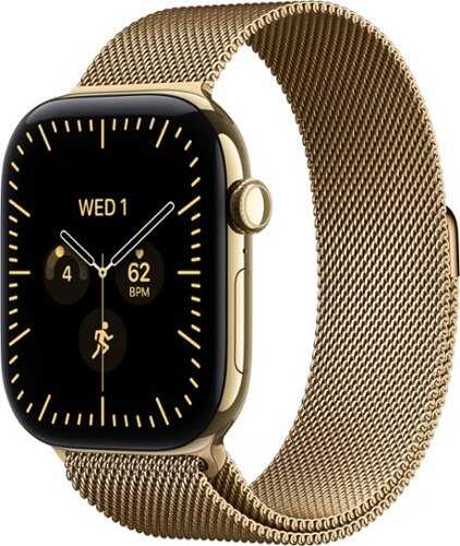 Rent to own Apple Watch Series 12 (GPS + Cellular) 46mm Titanium Case with Radiant Gold Milanese Loop - S/M - Radiant Gold (Verizon) - (2026)
