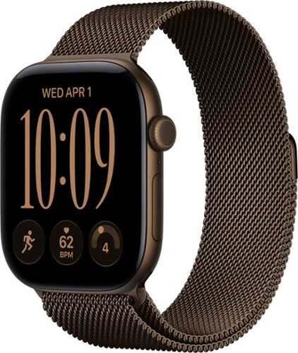 Rent to own Apple Watch Series 12 (GPS + Cellular) 46mm Aluminum Case with Dark Bronze Milanese Loop - M/L - Dark Bronze (Verizon) - (2026)