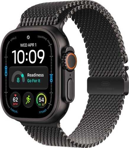 Rent to own Apple Watch Ultra 4 (GPS + Cellular) 49mm Titanium Case with Black Titanium Milanese Loop - L - Black (Verizon) - (2026)