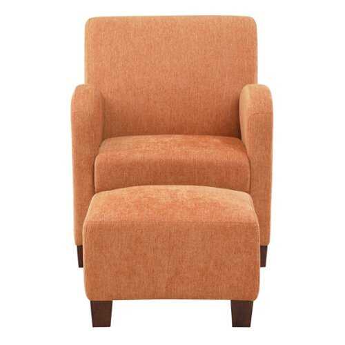 Rent to own OSP Home Furnishings - Aiden Chair & Ottoman Herringbone - Orange