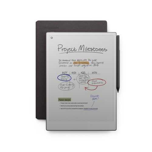 Rent to own reMarkable Paper Pro - 11.8" Paper Tablet with Marker Plus and Book Folio in Mosaic Weave - Basalt