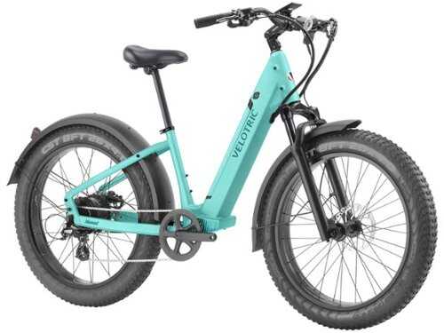 Rent to own Velotric - Nomad 1 Plus Step-Through Fat Tire Ebike with 55 miles Max Range and 28 MPH Max Speed UL Certified - Cyan