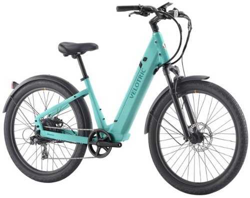 Rent to own Velotric - Discover 1 Plus Step-Through Commuter Ebike with 65 miles Max Range and 28 MPH Max Speed UL Certified - Cyan