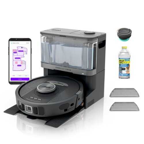 Rent to own Shark - PowerDetect NeverTouch, Self-Empty & Self-Refill, Robot Vacuum and Mop with Bagless, 60-Day Debris Capacity & Pad Dry - Gaia Grey