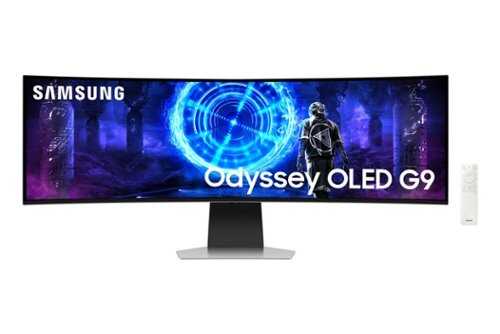 Rent to own Samsung - 49" Odyssey OLED G9 (G95SD) DQHD 240Hz 0.03ms AMD Prem Pro Curved Smart, Non-Glare Gaming Monitor - SILVER