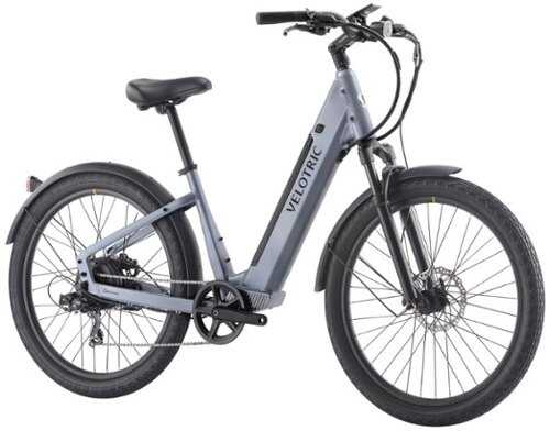 Rent to own Velotric - Discover 1 Plus Step-Through Commuter Ebike with 65 miles Max Range and 28 MPH Max Speed UL Certified - Indigo Grey