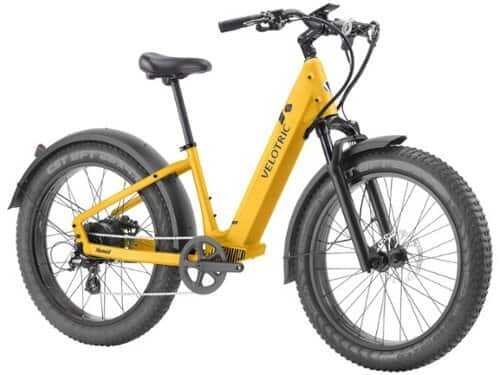 Rent to own Velotric - Nomad 1 Plus Step-Through Fat Tire Ebike with 55 miles Max Range and 28 MPH Max Speed UL Certified - Mango