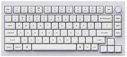 Rent to own Keychron - Q1 75% Custom Wired RGB Mechanical Keyboard with Programmable QMK/VIA Hot-Swappable Brown Switch - White