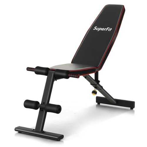 Rent to own Costway - Adjustable Weight Bench for Full Body Strength Training Incline Decline Home Gym - Black