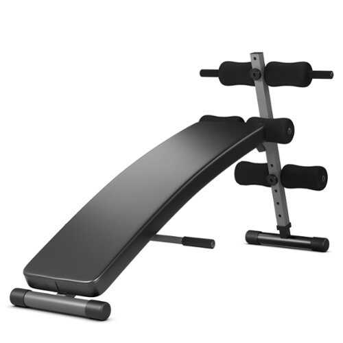 Rent to own Costway - Adjustable Arc-Shaped Decline Sit up Slant Bench Crunch Board Fitness Workout - Black